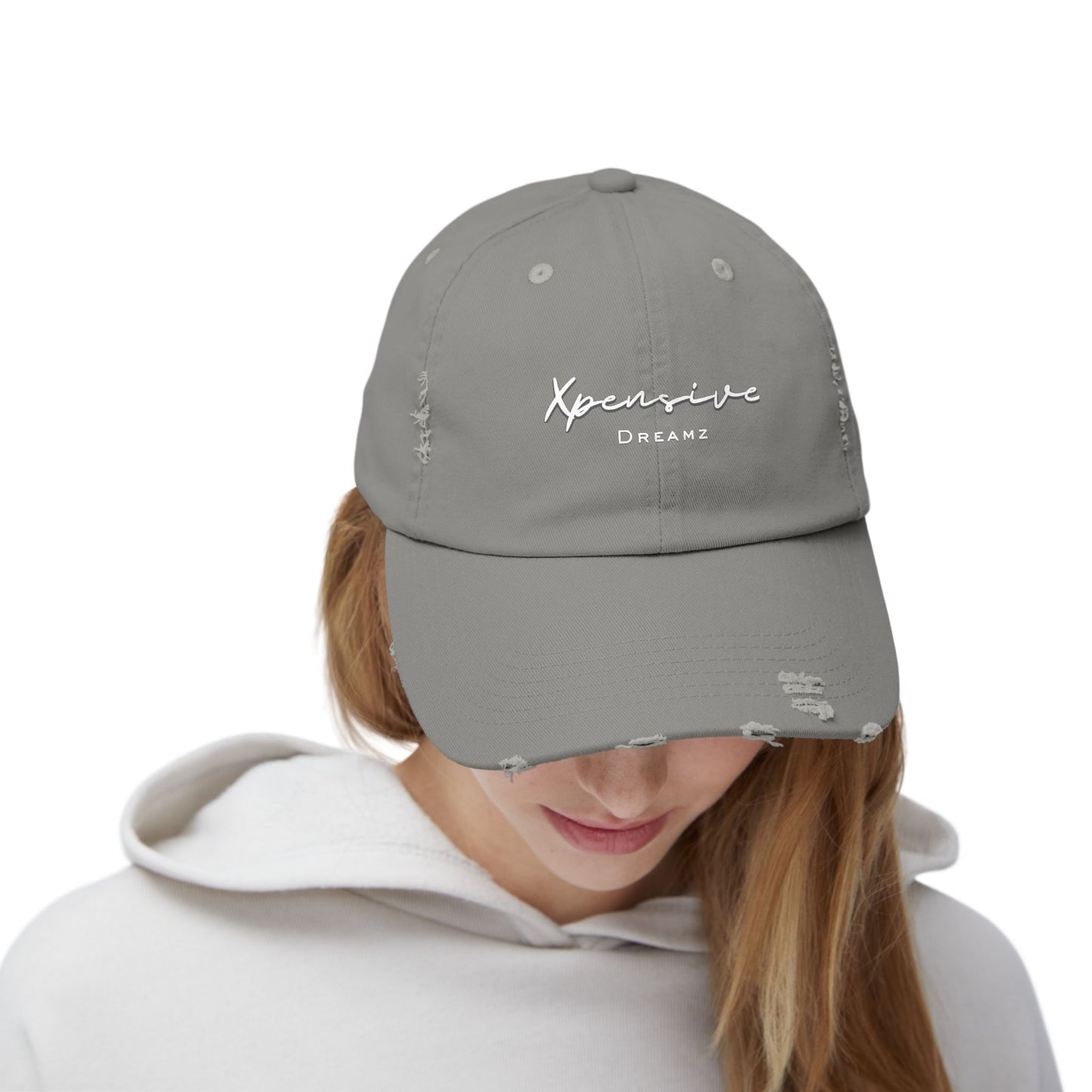 Xpensive Dreamz Logo Unisex Distressed Cap